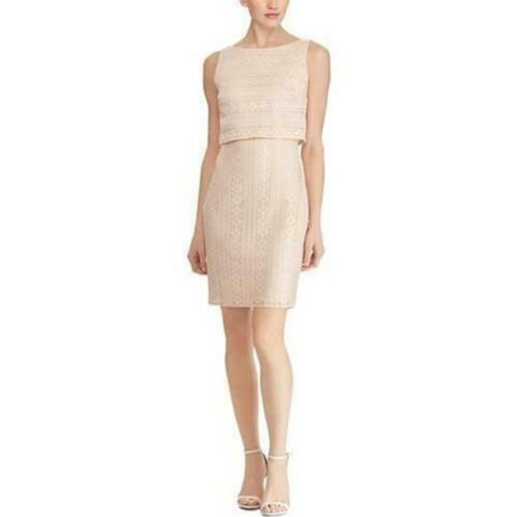 NWT American Living Blush Lace Cocktail Dress 12 - Picture 2 of 5